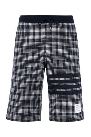 Shorts in cotone con motivo check-0
